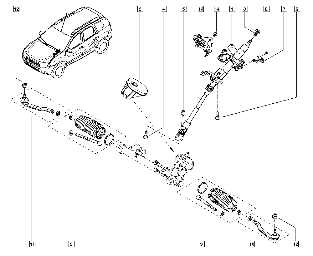 DACIA 82 01 108 332 - Tie Rod End parts5.com