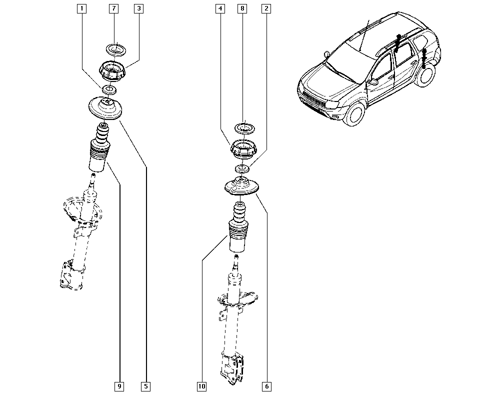 DACIA 82 00 651 172 - Rolling Bearing, suspension strut support mounting www.parts5.com