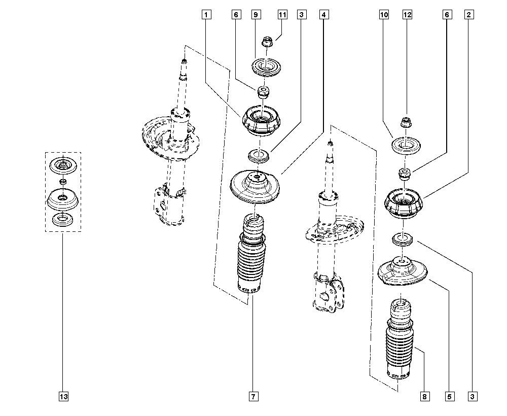 RENAULT 543A06915R - Тампон на макферсън www.parts5.com