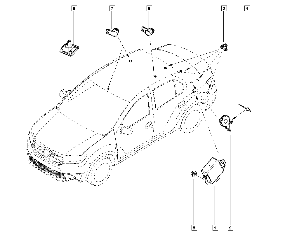 RENAULT 28 43 757 65R - Датчик, система помощи при парковке www.parts5.com