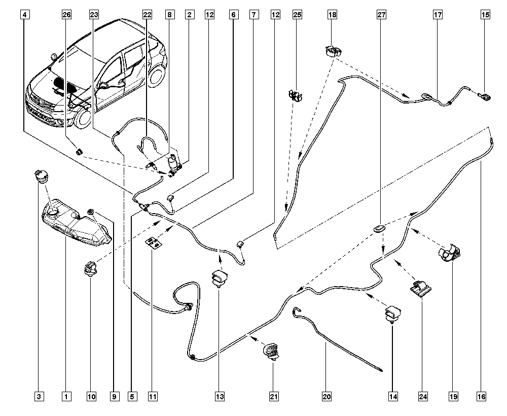 DACIA 286203634R - Vodní čerpadlo ostřikovače, čistění skel www.parts5.com