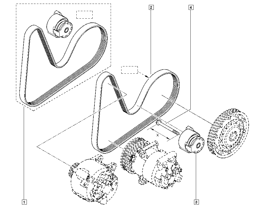 RENAULT 11 72 036 94R - V-Ribbed Belt Set www.parts5.com