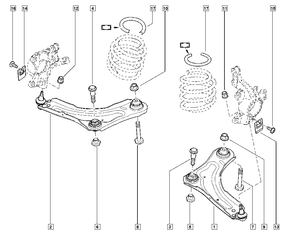 RENAULT 54 50 181 94R* - Bugi kolu, tekerlek bağlantısı www.parts5.com