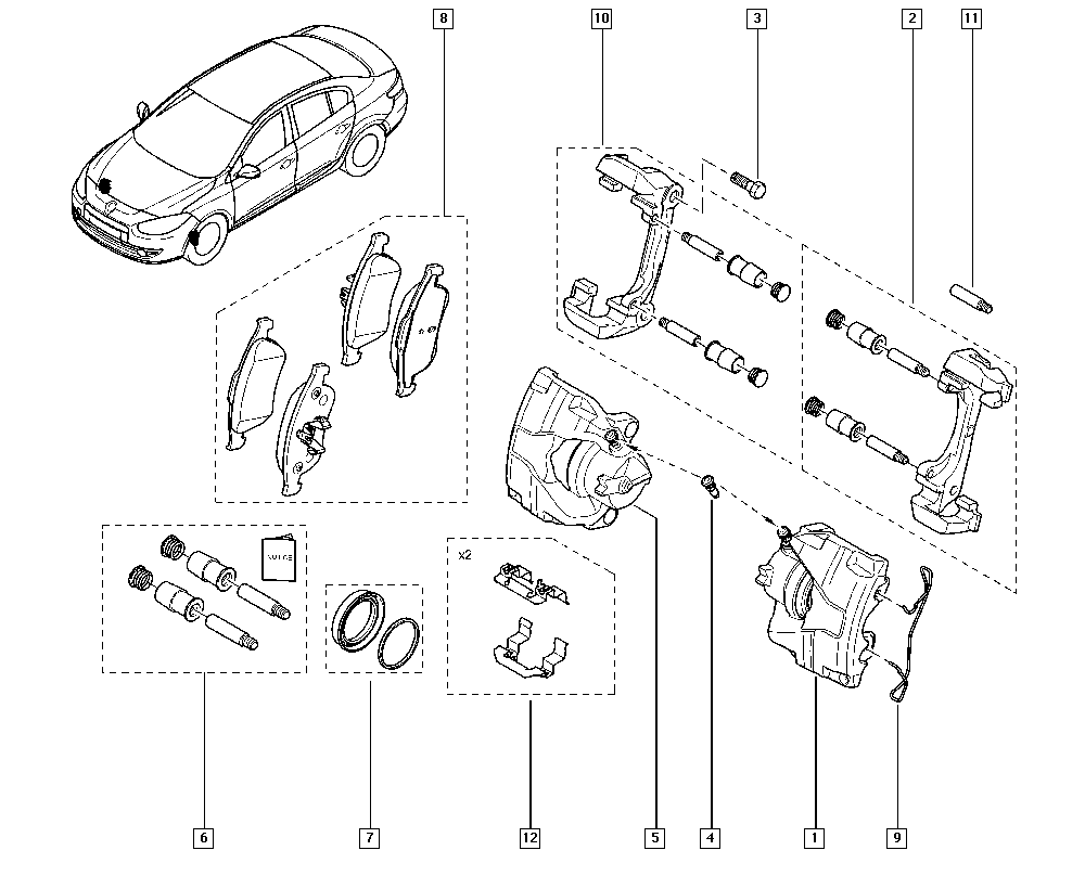 DACIA 410832774R - Комплект принадлежности, дискови накладки www.parts5.com