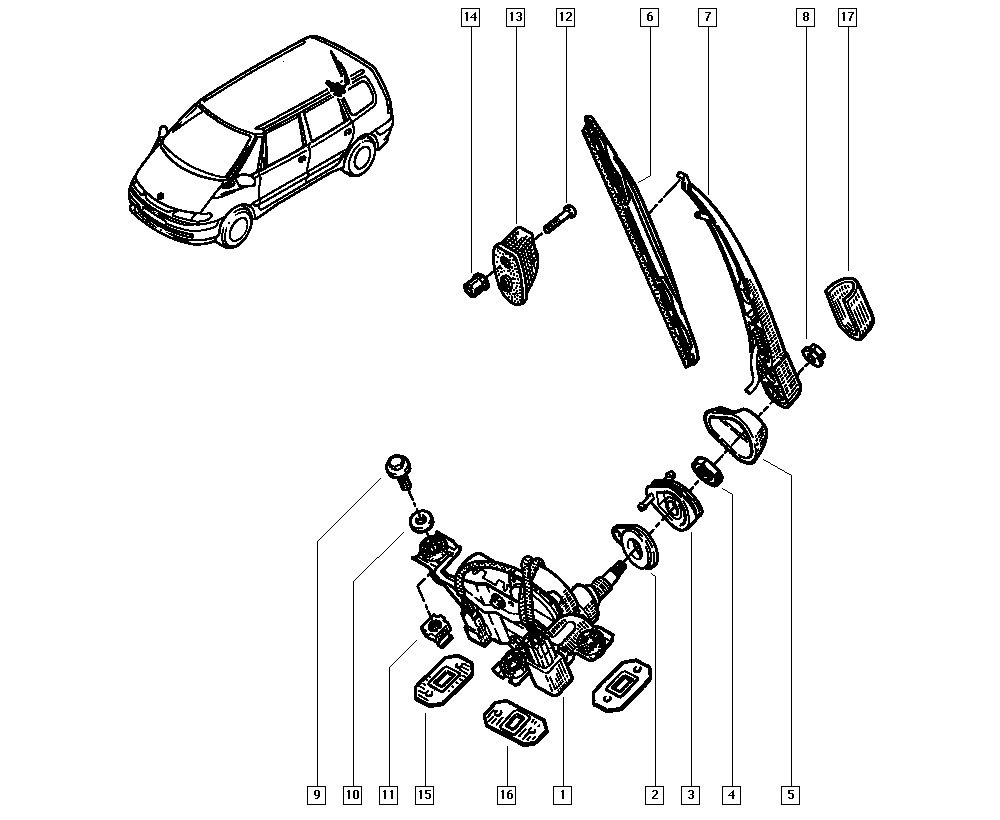 RENAULT 60 25 370 353 - Щетка стеклоочистителя www.parts5.com