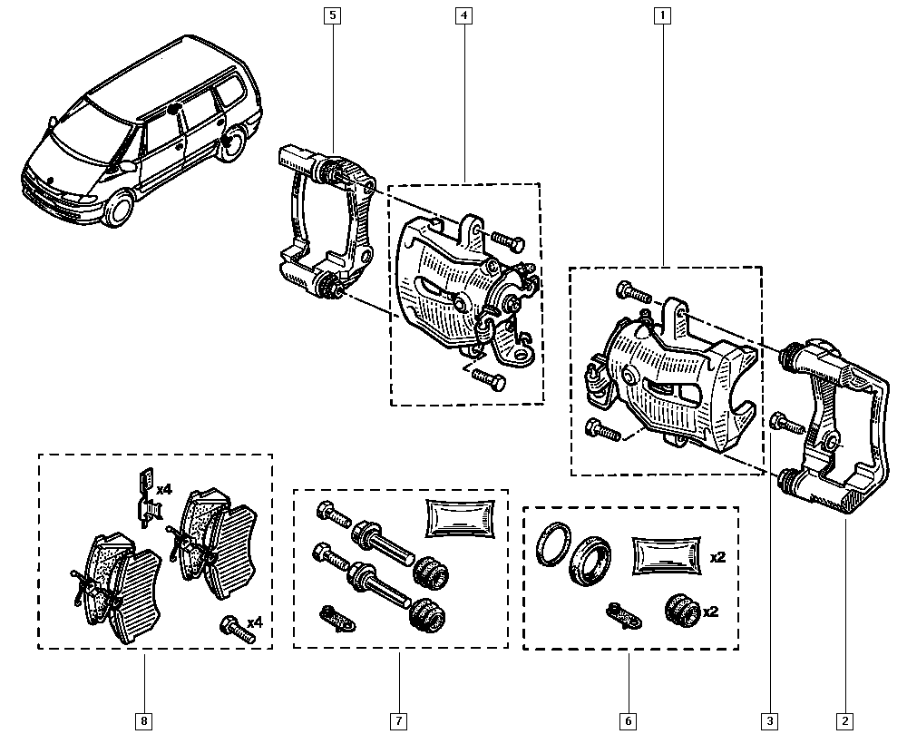 RENAULT 6025371281 - Kočno sedlo www.parts5.com