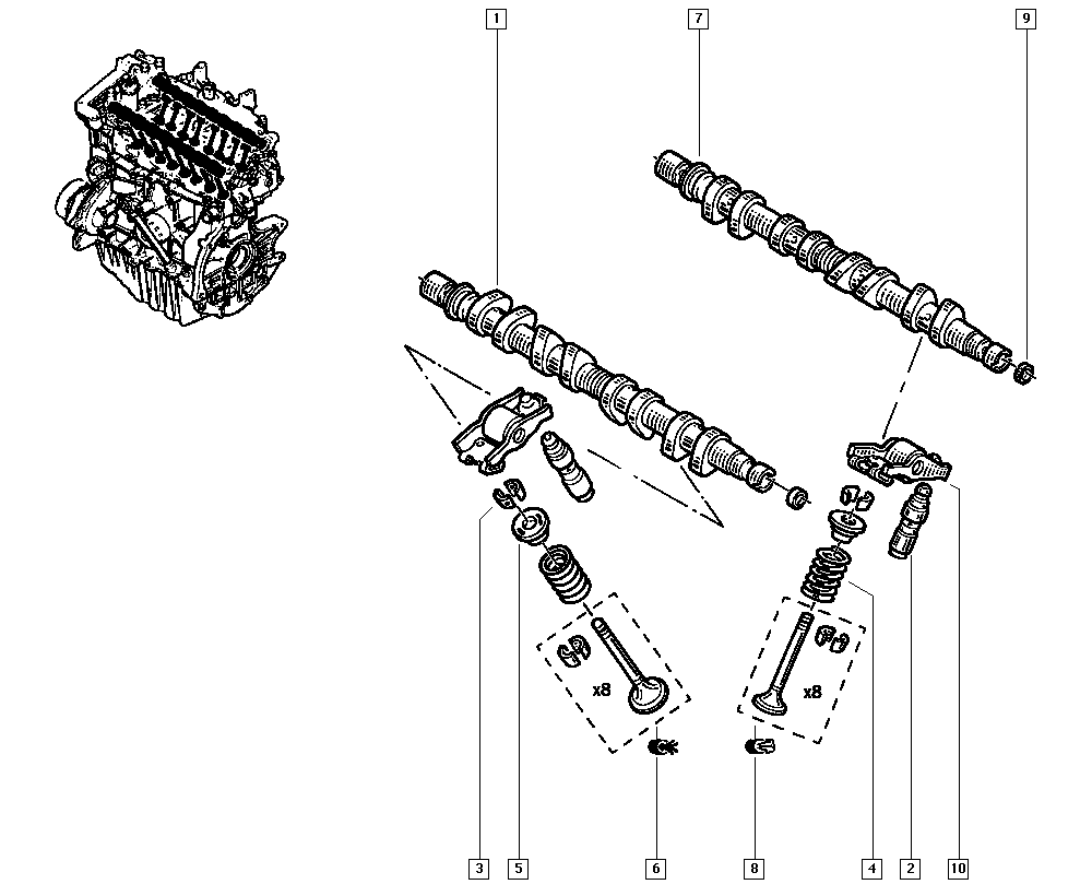 DACIA 77 00 107 556 - Ζύγωθρο, χρονισμός κινητήρα www.parts5.com