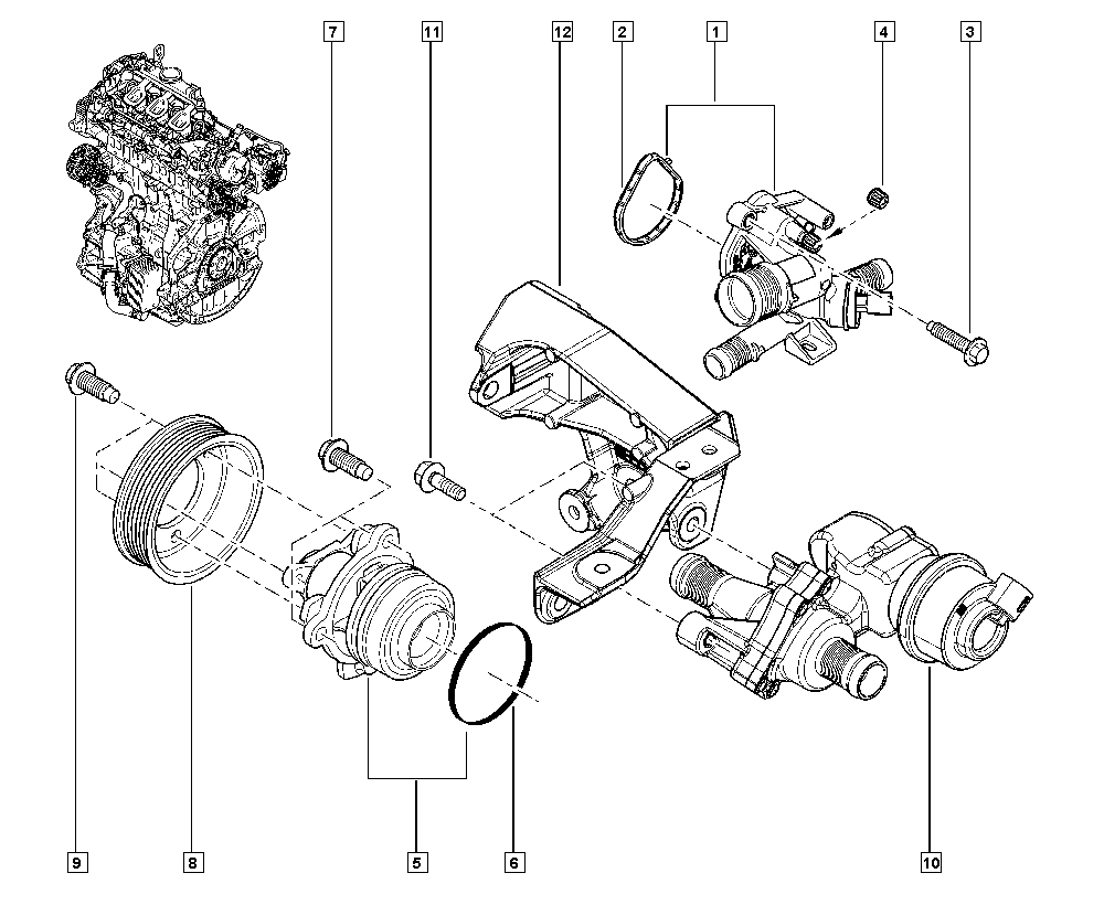 RENAULT 7701071407 - Brtva, kućište termostata www.parts5.com