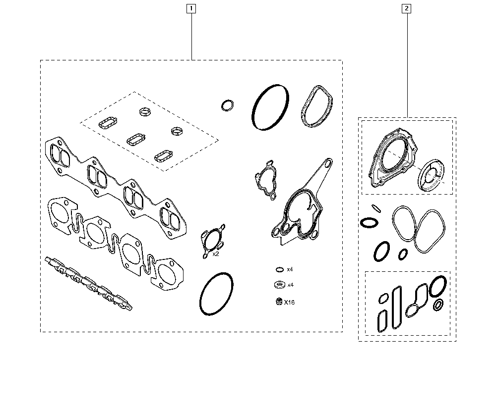 RENAULT 10 10 135 80R - Komplet tesnil, ohisje (blok) motorja www.parts5.com