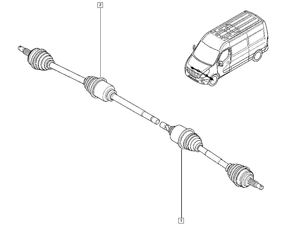 RENAULT 391012675R - Άξονας μετάδοσης κίνησης www.parts5.com