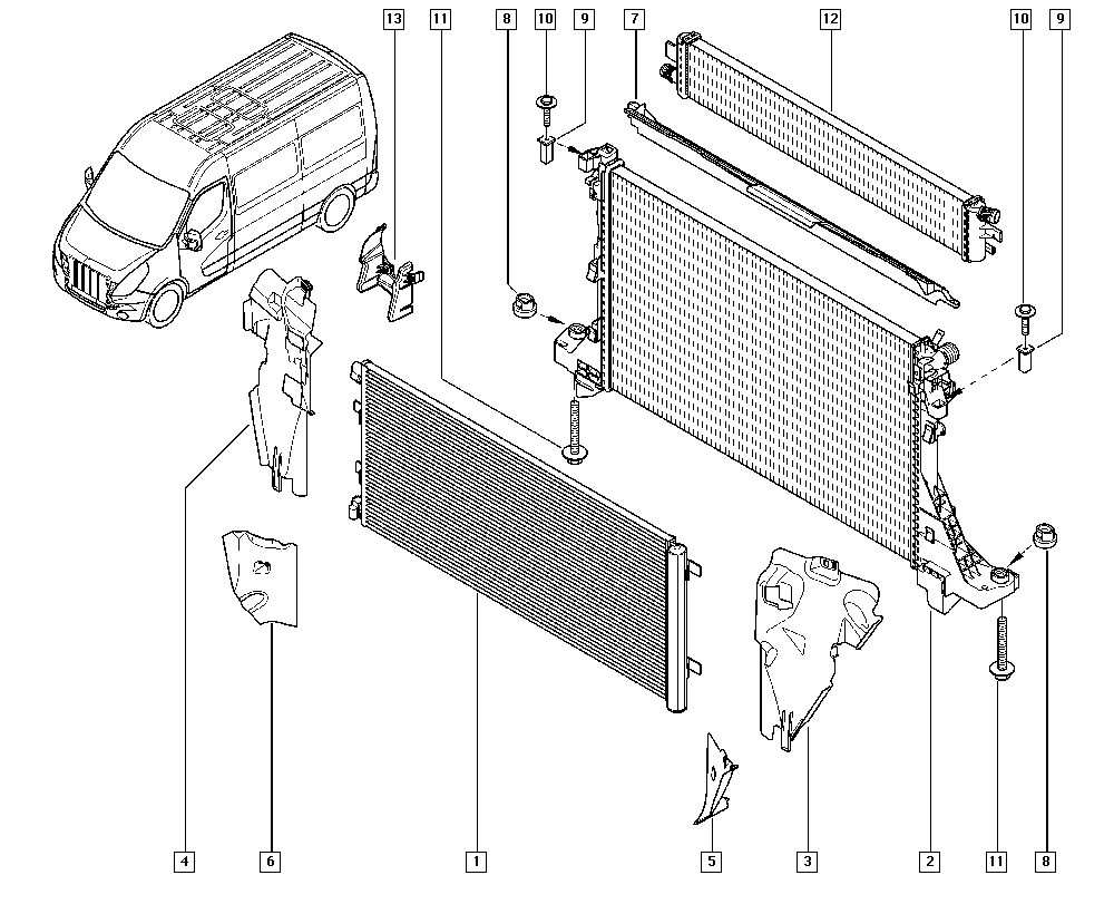 RENAULT 21 4C 100 01R - Radiator, engine cooling parts5.com