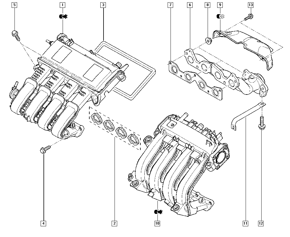 RENAULT 14 03 573 08R - Τσιμούχα, πολλαπλή εισαγωγής www.parts5.com