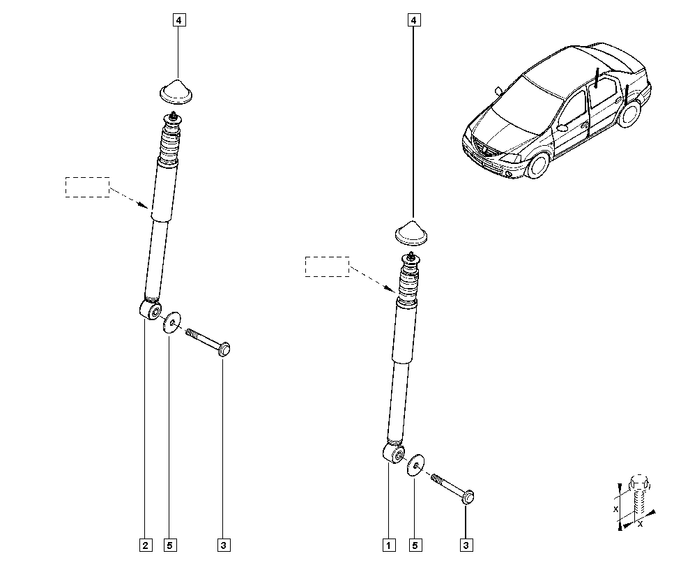 DACIA 82 00 953 294 - Amortisseur www.parts5.com