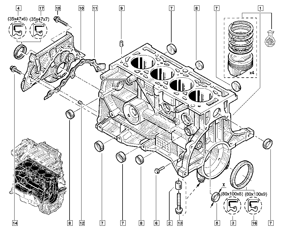 RENAULT TRUCKS 77 01 475 009 - Σετ στεγανοποίησης www.parts5.com