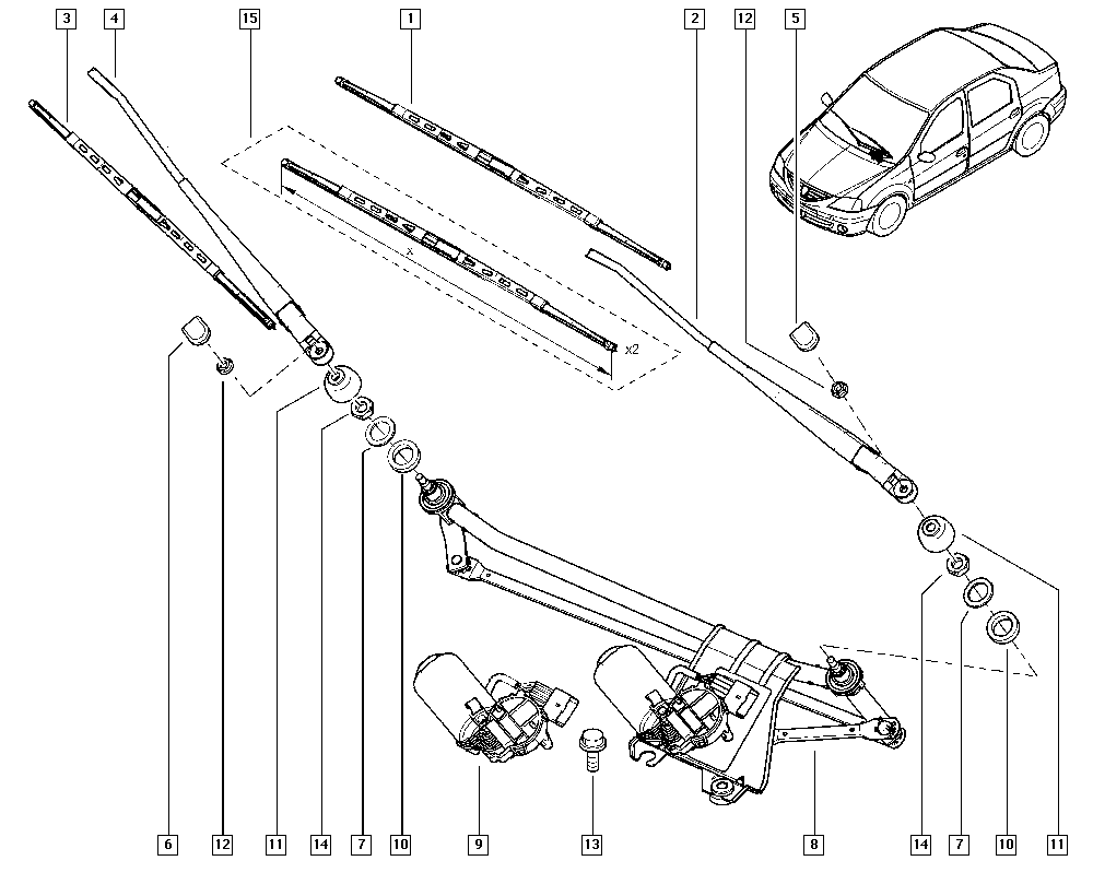 NISSAN 288907150R - Wiper Blade www.parts5.com