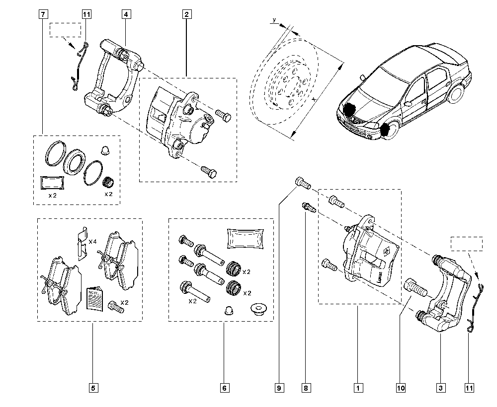 RENAULT 7701201806 - Repair Kit, brake caliper www.parts5.com