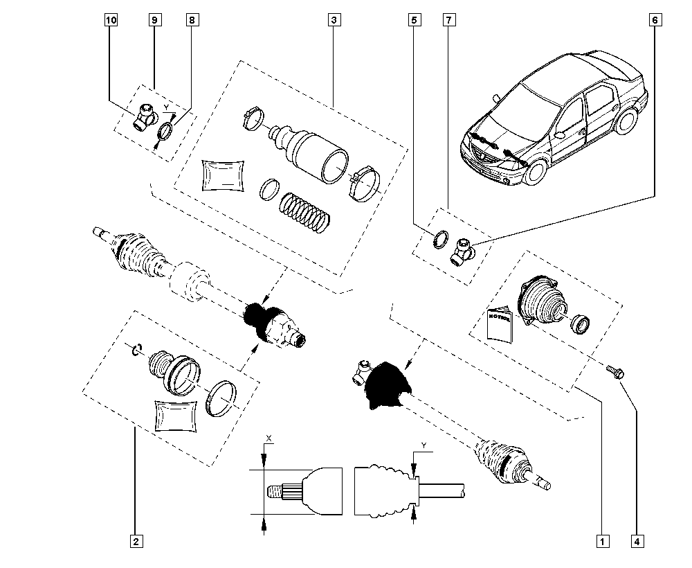 RENAULT 392414459R - Bellow, drive shaft www.parts5.com