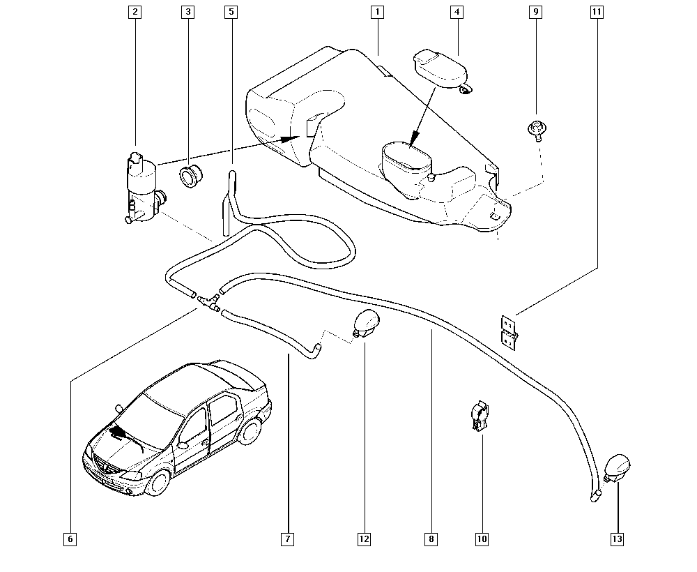 RENAULT 6001549443 - Pompe d'eau de nettoyage, nettoyage des vitres www.parts5.com