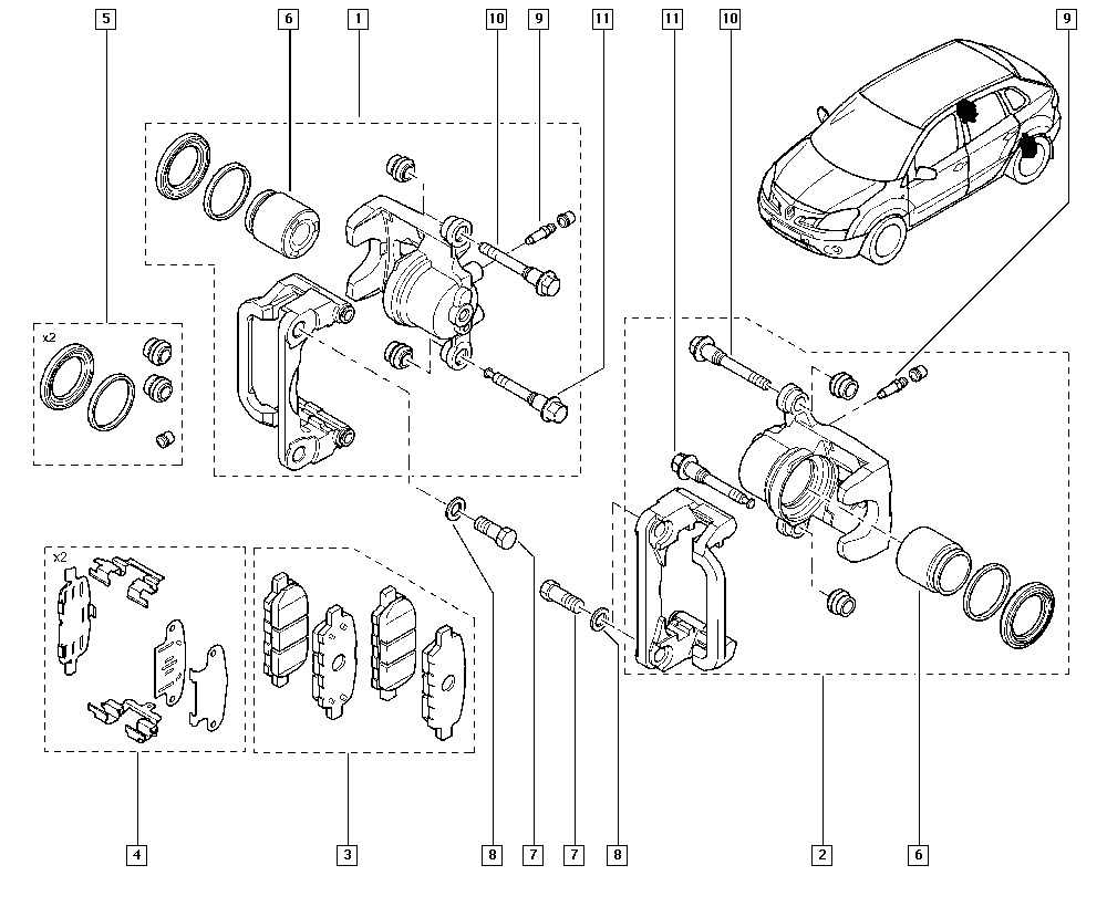 RENAULT D4080EG50C - Brake Pad Set, disc brake parts5.com