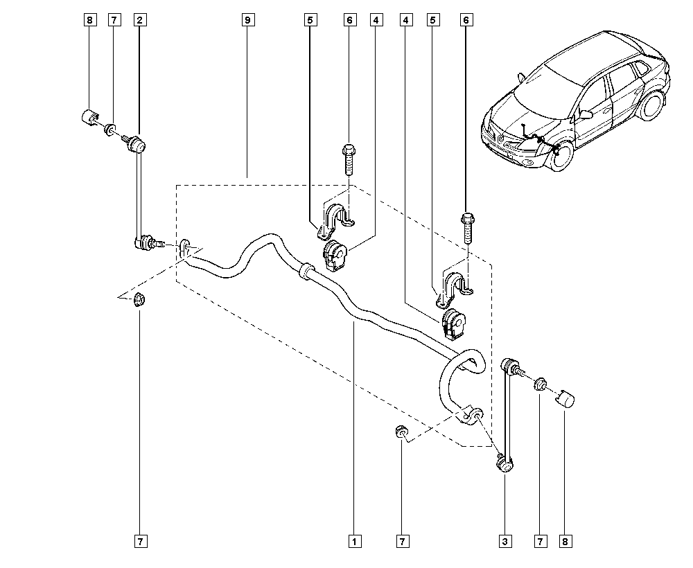 RENAULT 54 61 84C B0A - Rod / Strut, stabiliser parts5.com