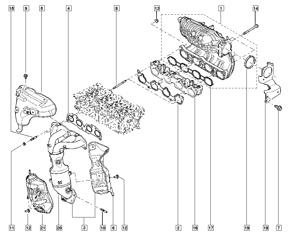 RENAULT 77 03 033 081 - Junta, carcasa de colector de admisión www.parts5.com