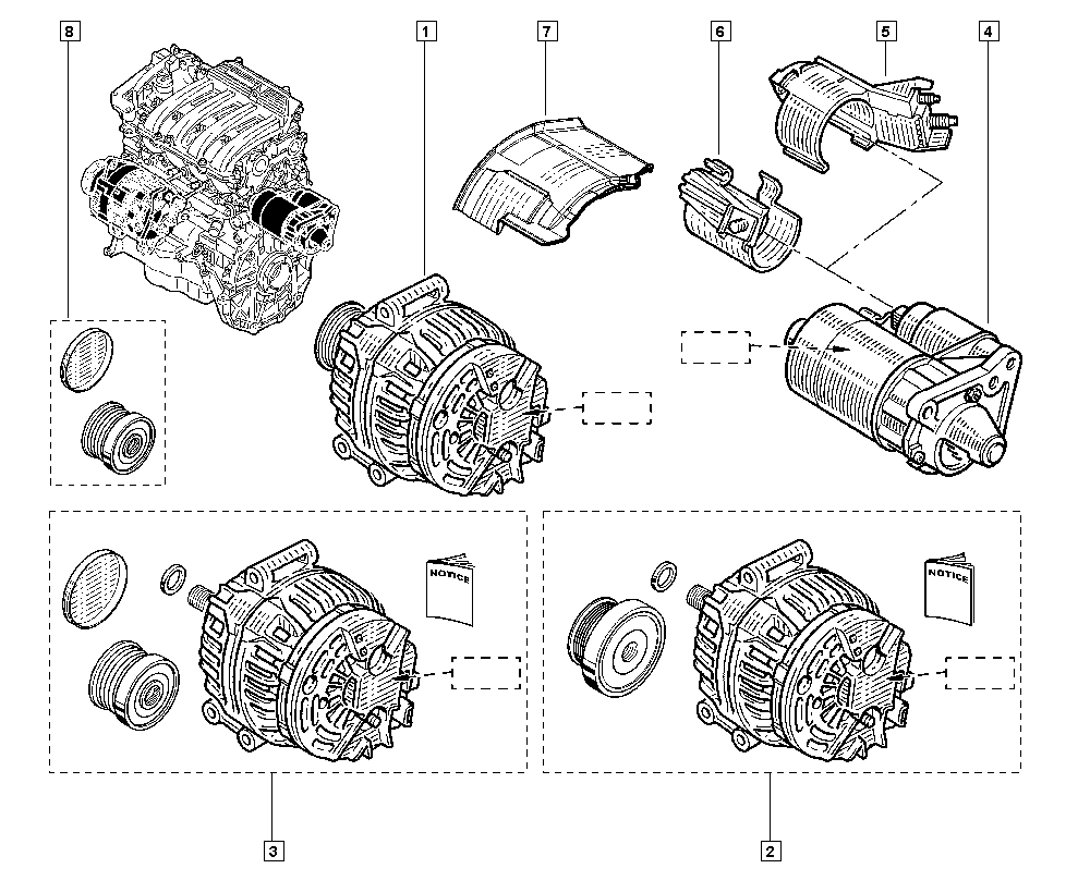 DACIA 77 01 477 689 - Τροχαλία ιμάντα , γεννήτρια www.parts5.com