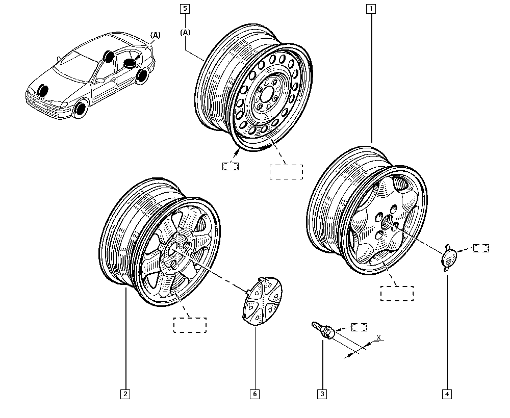 RENAULT 77 00 437 516 - Болт на колелото www.parts5.com