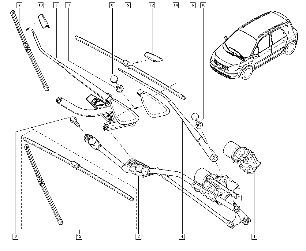 RENAULT 77 01 061 774 - Pióro wycieraczki www.parts5.com