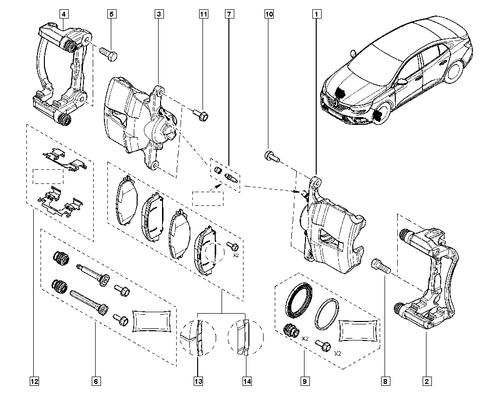 RENAULT 440832032R - Комплект принадлежности, дискови накладки www.parts5.com