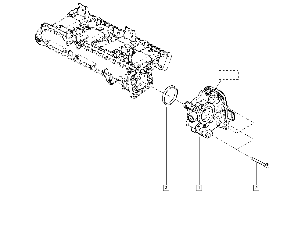 DACIA 16 17 500 01R - GSKT-THROTTLE UNIT www.parts5.com