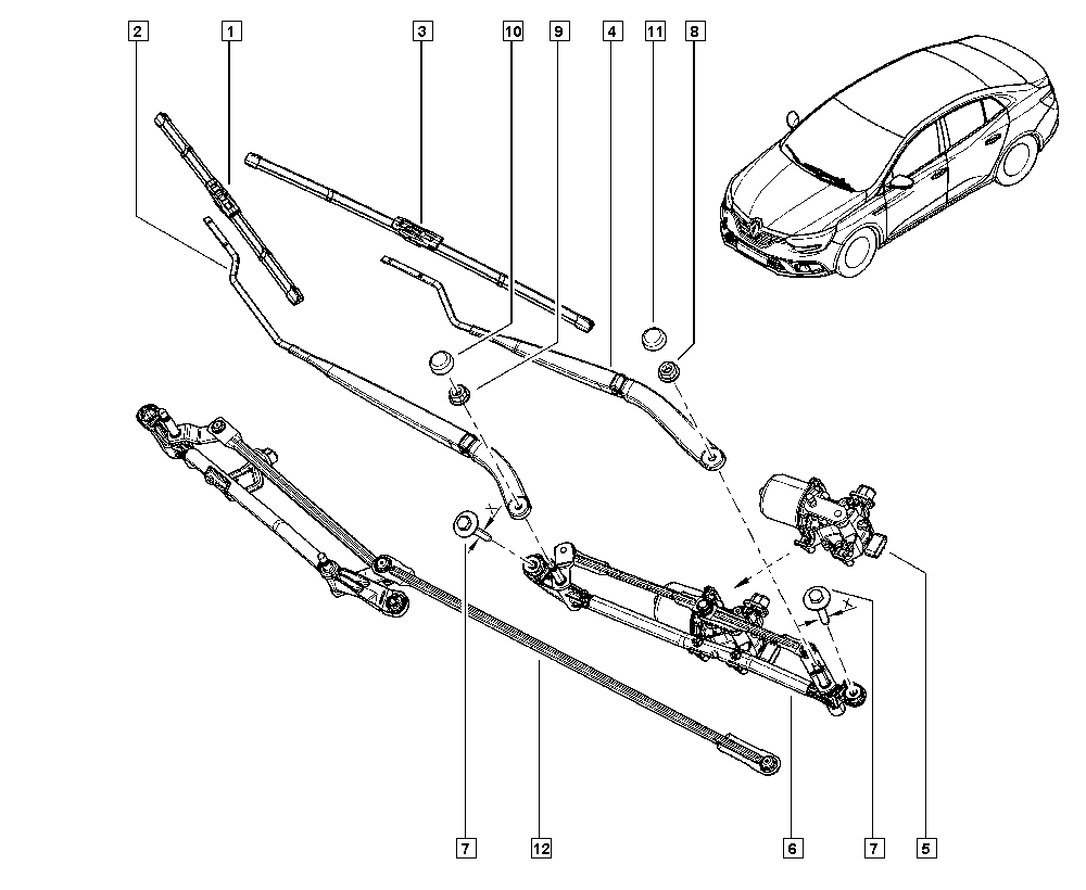 RENAULT 288909270R - Stieracia liżta www.parts5.com