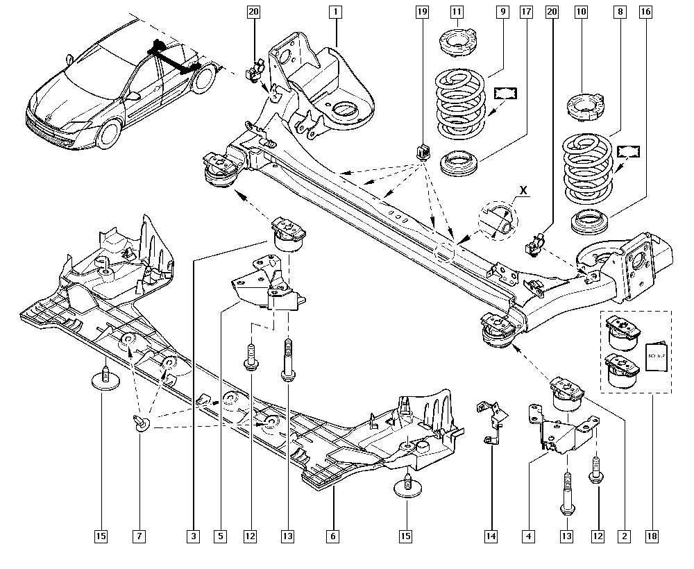 RENAULT 550446624R* - Uložení, řídicí mechanismus www.parts5.com