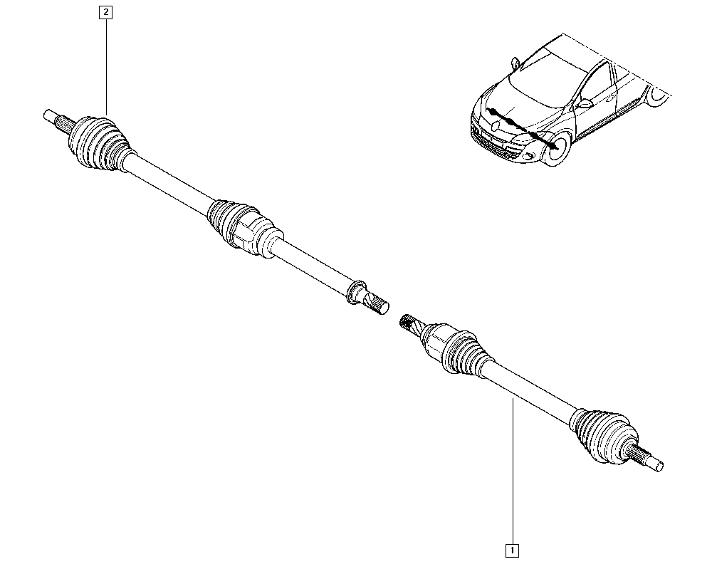 RENAULT 391003112R - Drive Shaft parts5.com