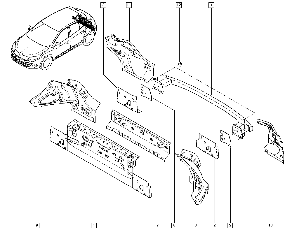 RENAULT 852483706R - Bumper Bracket, towing device www.parts5.com