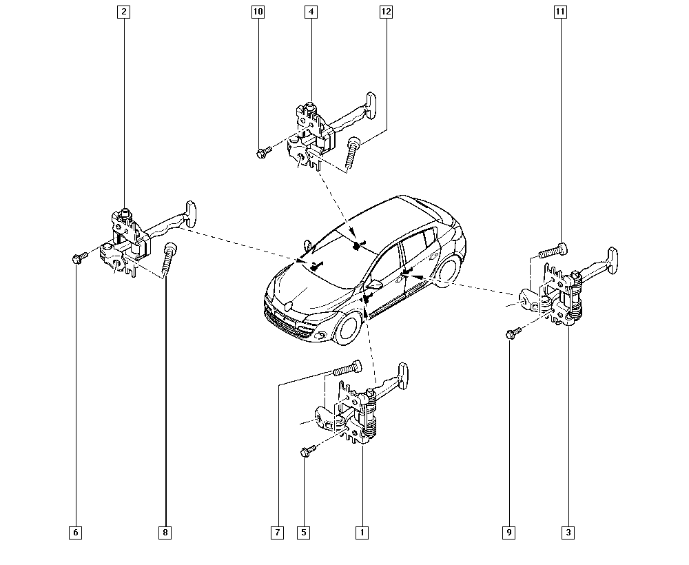 RENAULT 804303543R - Door Catch parts5.com