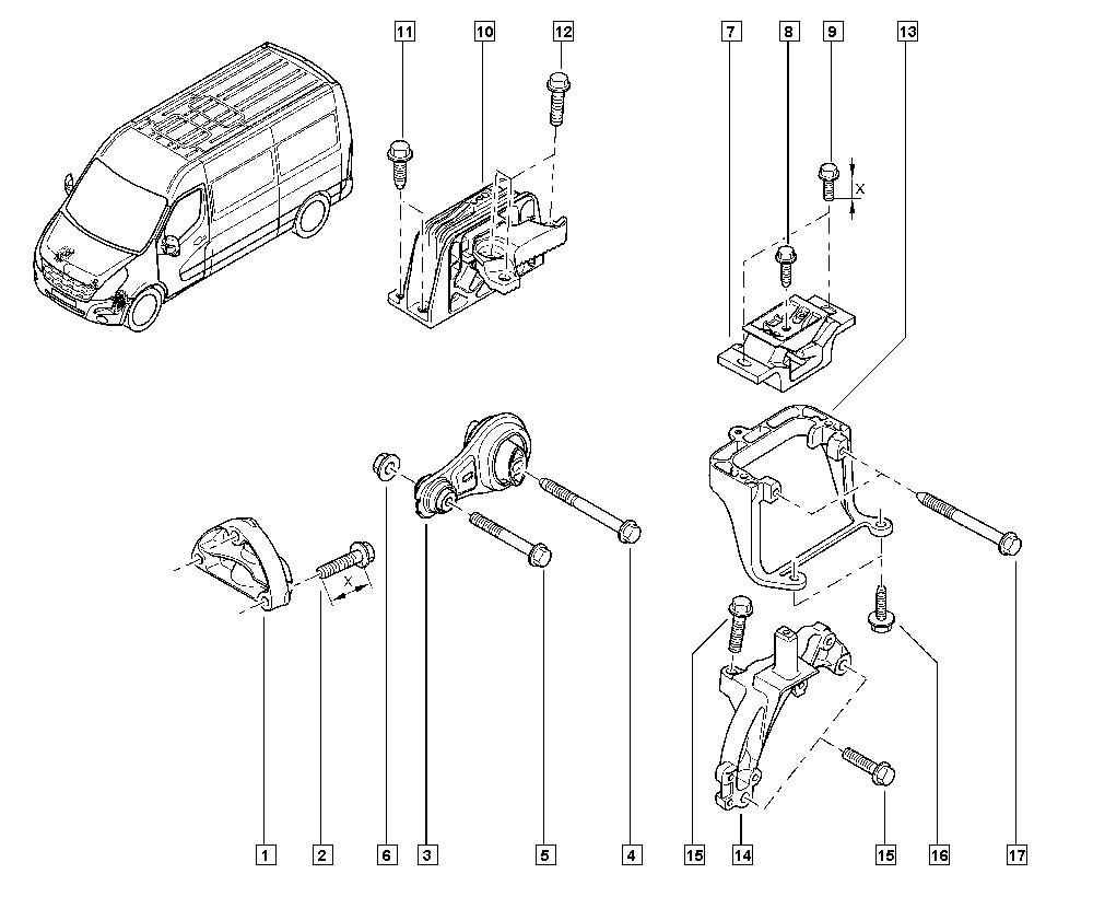 RENAULT 82 00 676 857 - Окачване, двигател www.parts5.com