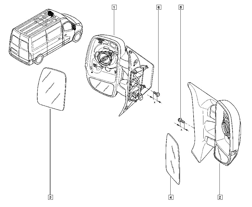 RENAULT 963655132R - Szkło lusterka, lusterko zewnętrzne www.parts5.com