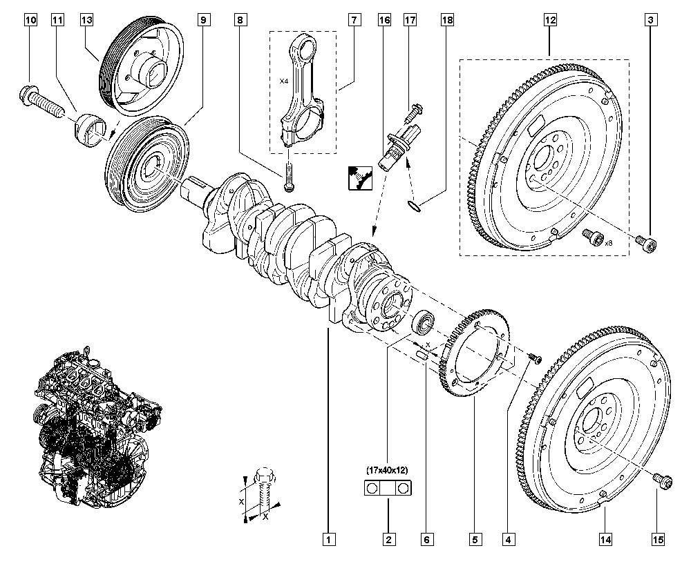 RENAULT 123009802R - Маховик www.parts5.com