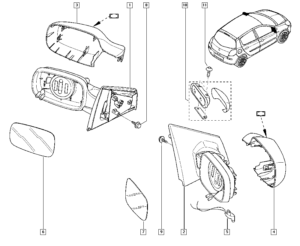 RENAULT 7701061192 - Outside Mirror parts5.com