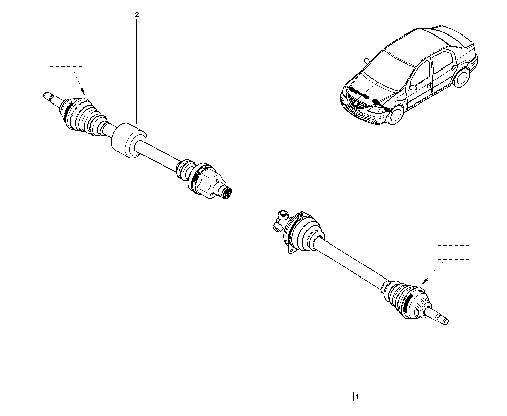 RENAULT 8200985007 - Приводной вал www.parts5.com