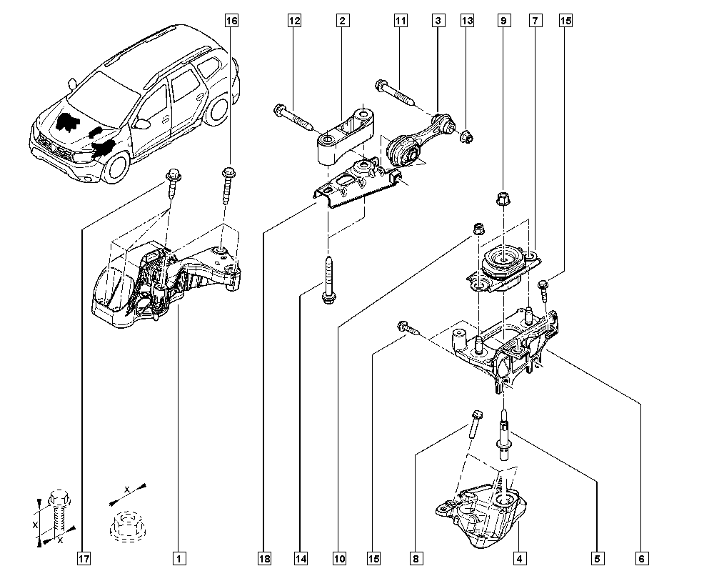 RENAULT 11 22 052 17R - Подушка, опора, подвеска двигателя www.parts5.com