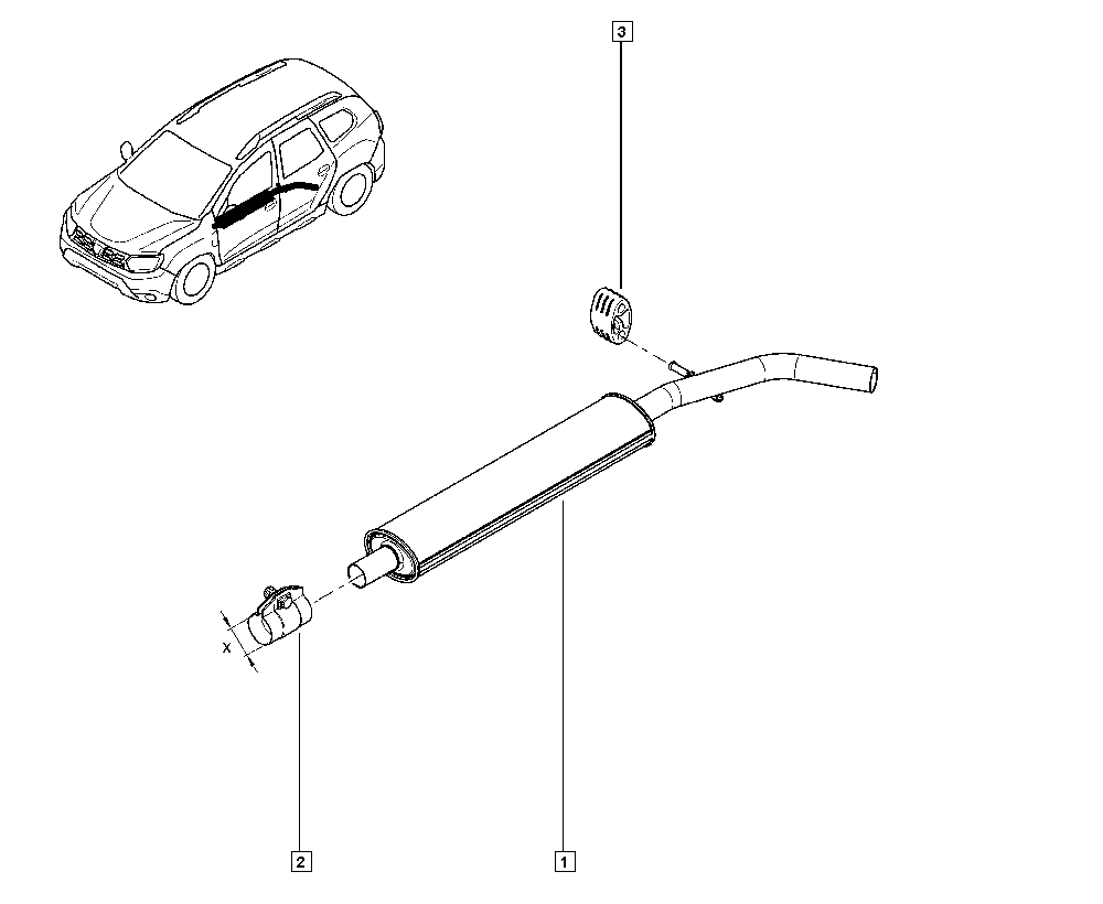 DACIA 8200719612 - Holding Bracket, silencer www.parts5.com