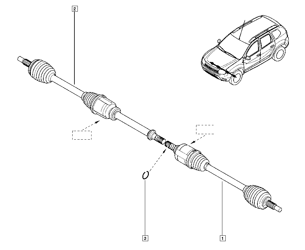 RENAULT 39 10 098 82R - Pogonsko vratilo www.parts5.com