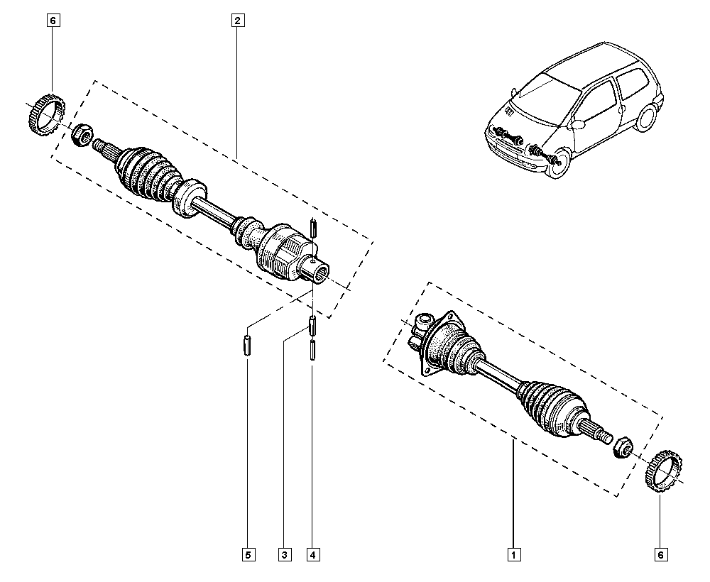 RENAULT 7701468548 - Полуоска www.parts5.com