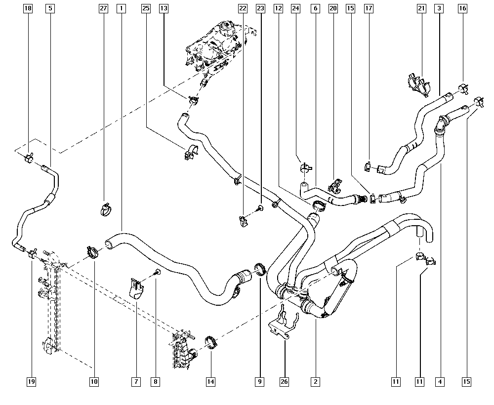 RENAULT 924000014R - Hose, heat exchange heating www.parts5.com