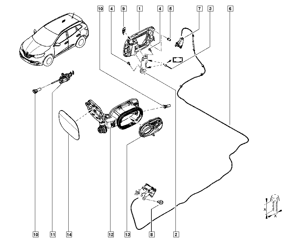 RENAULT 788266729R - Control, actuator, central locking system www.parts5.com