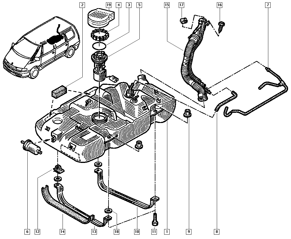 RENAULT 60 25 304 881 - Sensor, nivel de combustible www.parts5.com