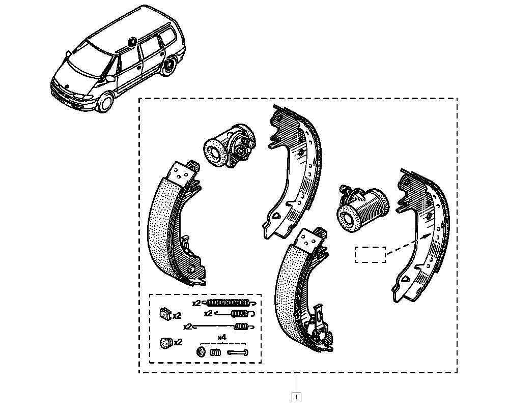 RENAULT 60 25 370 302 - Σετ σιαγόνων φρένων www.parts5.com