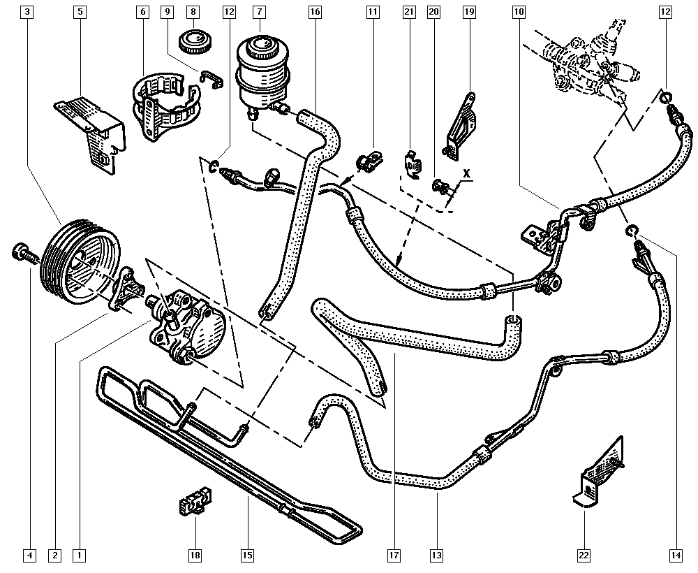 RENAULT 7700 419 156 - Hidraulična pumpa, upravljački sustav www.parts5.com