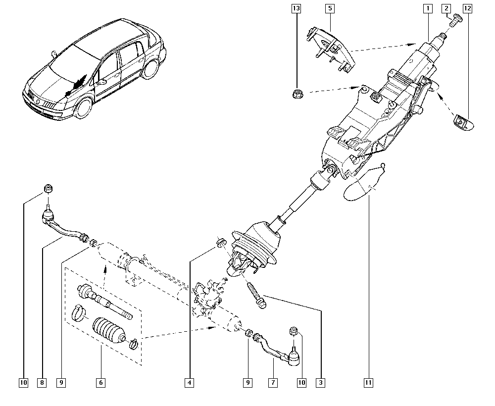 RENAULT 77 01 478 552 - Аксиален шарнирен накрайник, напречна кормилна щанга www.parts5.com